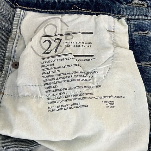 NWOT Treasure & Bond Foster Boyfriend High Rise Distressed Jean Short Size 27 - Picture 7 of 9